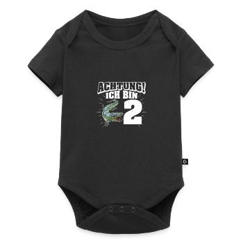 Dinosaurier Geschenk Kinder Urzeit Dino Spruch - Baby Premium Kurzarmbody - Schwarz - Vorne