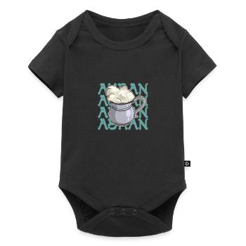 Ayran Türkisch Joghurt Gericht Küche Döner Salz - Baby Premium Kurzarmbody - Schwarz - Vorne