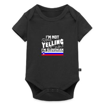 Slowenen Slowenische Flagge Slowenien Volk - Baby Premium Kurzarmbody - Schwarz - Vorne