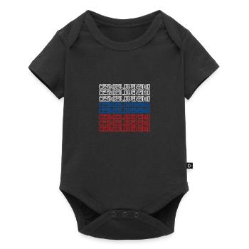 Ehemaliges Land Tschechien Slowakei Wappen - Baby Premium Kurzarmbody - Schwarz - Vorne