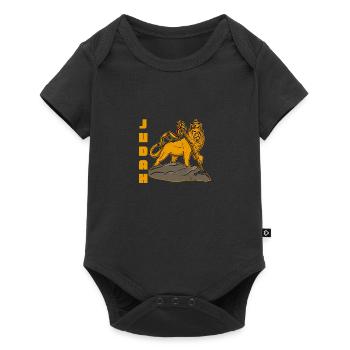Afrika Löwe von Kuda Judah Rastafari Kultur Kultur - Baby Premium Kurzarmbody - Schwarz - Vorne