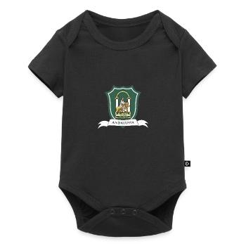Andalusien Sevilla Iberische Halbinsel Flagge - Baby Premium Kurzarmbody - Schwarz - Vorne