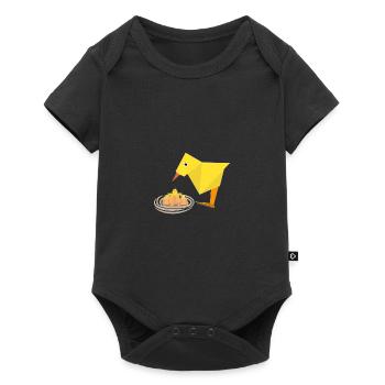 Nid d'oiseau origami poussin éclosion poulet - Body à manches courtes Premium Bébé - noir - Devant