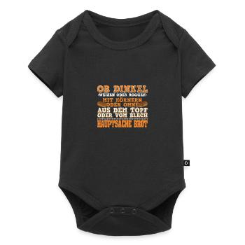 Brot Backen | Bäcker Dinkel Weizen Hobby Geschenk - Baby Premium Kurzarmbody - Schwarz - Vorne
