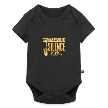 Saxophon Saxophonist Saxophonistin Sax - Baby Premium short-sleeve bodysuit - black - Front