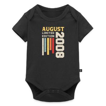 Août 2008 - Cadeau anniversaire Août 2008 Août - Body à manches courtes Premium Bébé - noir - Devant