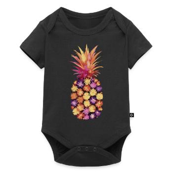 Ananas Fruit tropical hawaïen - Body à manches courtes Premium Bébé - noir - Devant