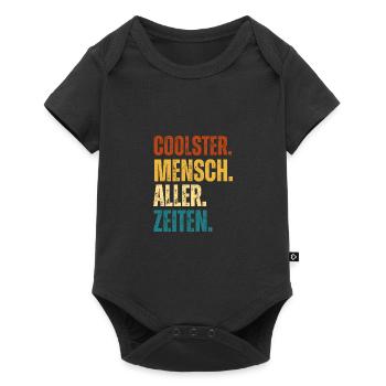 Coolster Mensch aller Zeiten Lustiges Geschenk - Baby Premium Kurzarmbody - Schwarz - Vorne