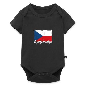 National Patriotisch Tschechien Slowakei Land - Baby Premium Kurzarmbody - Schwarz - Vorne
