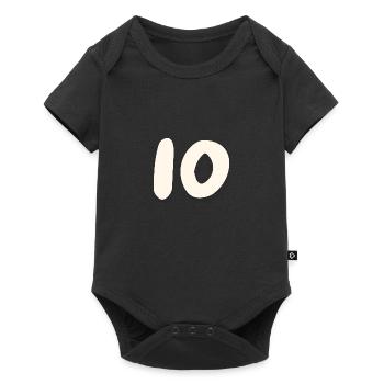 10 - Baby Premium Kurzarmbody - Schwarz - Vorne