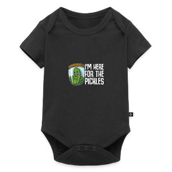 Vegan Cucumber Fruit Pickle Garden Healthy - Baby Premium short-sleeve bodysuit - black - Front