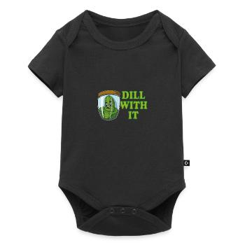 Concombres, cornichons, cornichons, fruits - Body à manches courtes Premium Bébé - noir - Devant