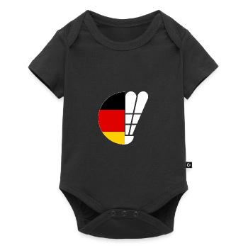 Badminton Drapeau allemand Badminton - Body à manches courtes Premium Bébé - noir - Devant