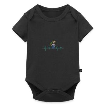 Skeleton Flowers Hobby Allotment Gardener Garden - Baby Premium short-sleeve bodysuit - black - Front