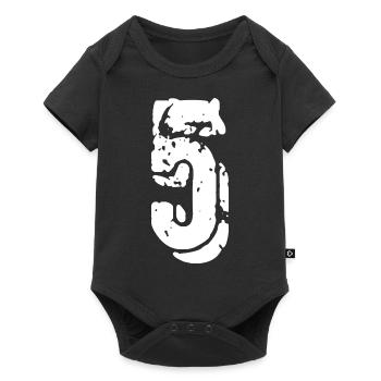 5 Number jersey - Baby Premium short-sleeve bodysuit - black - Front