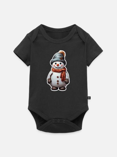 Bonhomme de neige - Body à manches courtes Premium Bébé - noir