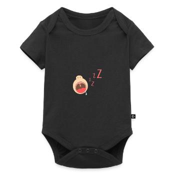 baby sleep ́n cry - Baby sleeps and screams - Baby Premium short-sleeve bodysuit - black - Front