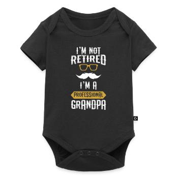 Retired Professional Grandpa Retirement Gift - Baby Premium short-sleeve bodysuit - black - Front