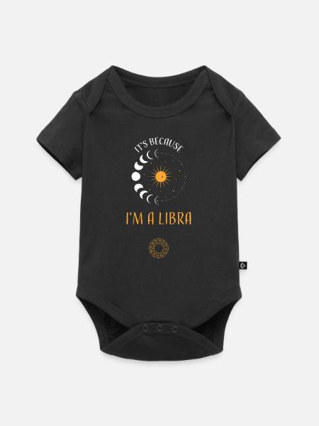 It's Because I'm A Libra - Baby Premium Kurzarmbody - Schwarz