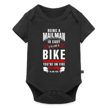 Postman Parcel service Letter deliverer Mailbox - Baby Premium short-sleeve bodysuit - black - Front