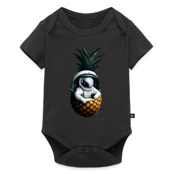 Astronaute à l’ananas - Body à manches courtes Premium Bébé - noir - Devant