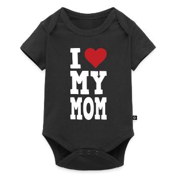 I love my MoM mom mom mom mom mom parents - Baby Premium short-sleeve bodysuit - black - Front