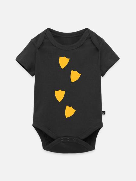 duck foot prints four up design - Baby Premium short-sleeve bodysuit - black