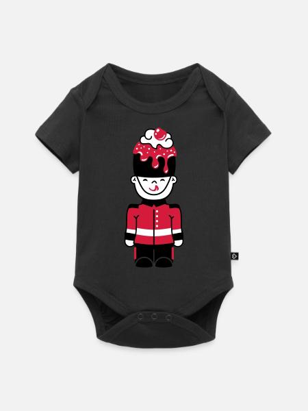 Chemise de bébé - Londres - Sweet royale 3C - Body à manches courtes Premium Bébé - noir