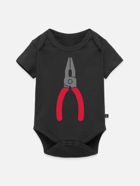 Zange Werkzeug Logo - Baby Premium Kurzarmbody - Schwarz