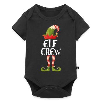 elf crew famille correspondant à Noël - Body à manches courtes Premium Bébé - noir - Devant