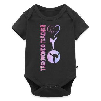 TKD Korean Martial Arts Tae Kwon - Baby Premium Kurzarmbody - Schwarz - Vorne