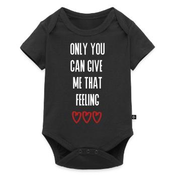 love love Saint-Valentin en amour Dicton anglais - Body à manches courtes Premium Bébé - noir - Devant
