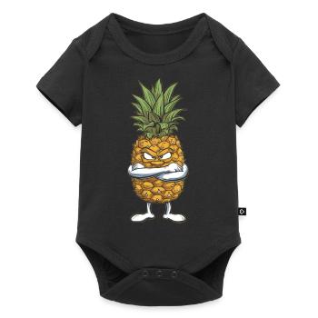 Ananas - Baby Premium Kurzarmbody - Schwarz - Vorne