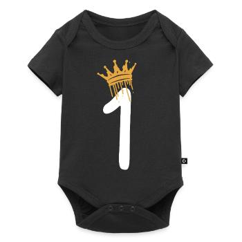 1 - Baby Premium Kurzarmbody - Schwarz - Vorne