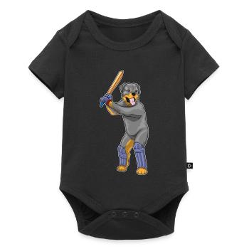 Rottweiler Cricket Cricket Bats - Baby Premium short-sleeve bodysuit - black - Front