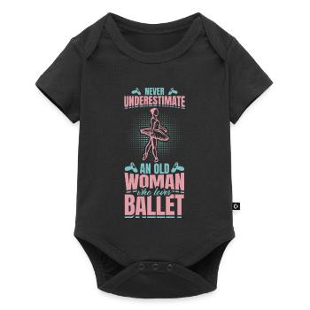Never Underestimate An Old Ballet Dancer - Baby Premium short-sleeve bodysuit - black - Front