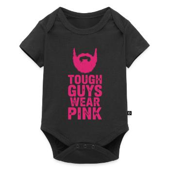 Tough Guys Wear Pink - Baby Premium Kurzarmbody - Schwarz - Vorne
