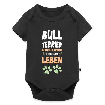 Vie amoureuse du Bull Terrier - Body à manches courtes Premium Bébé - noir - Devant