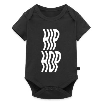 Hip Hop Waves bold design music logo - Baby Premium short-sleeve bodysuit - black - Front
