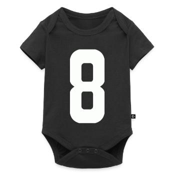 8 - Baby Premium Kurzarmbody - Schwarz - Vorne