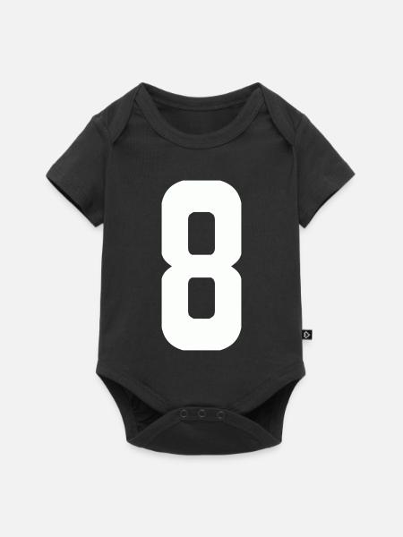 8 - Baby Premium Kurzarmbody - Schwarz