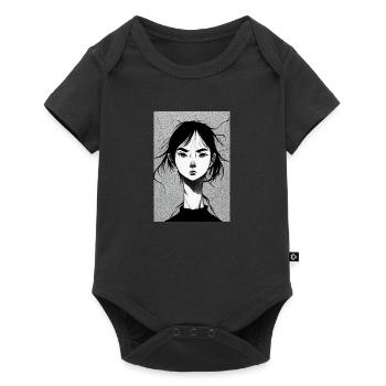 anime fille - Body à manches courtes Premium Bébé - noir - Devant