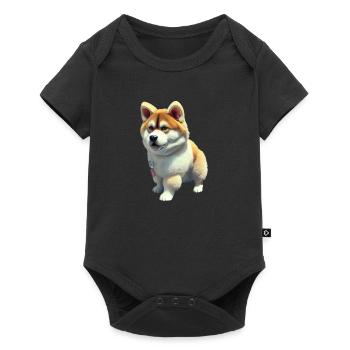 Akita Chien - Akita - Body à manches courtes Premium Bébé - noir - Devant