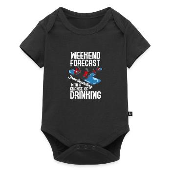 Weekend Forecast Snowboarding With A Chance Of - Body à manches courtes Premium Bébé - noir - Devant
