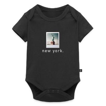 Statue de la Liberté New York rétro Photo - Body à manches courtes Premium Bébé - noir - Devant