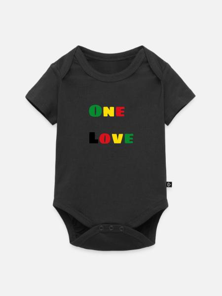 One Love - Baby Premium Kurzarmbody - Schwarz
