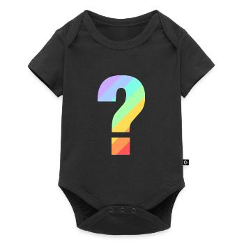 Point d'interrogation arc-en-ciel - Body à manches courtes Premium Bébé - noir - Devant