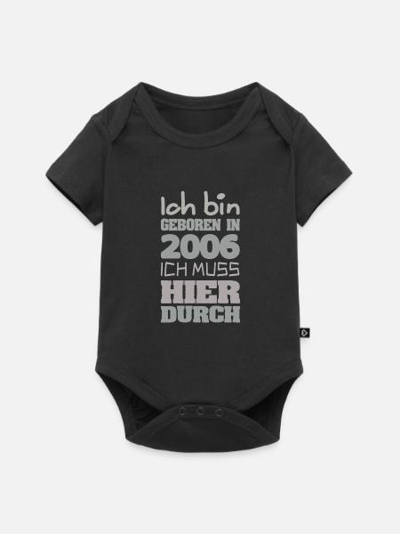 geboren 2006 - Baby Premium Kurzarmbody - Schwarz
