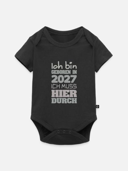 2027 - Baby Premium Kurzarmbody - Schwarz