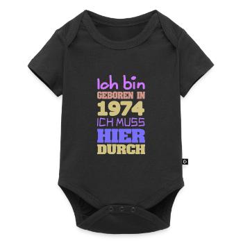 Je suis en 1974 - Body à manches courtes Premium Bébé - noir - Devant